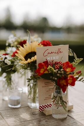 Menu & Flowers